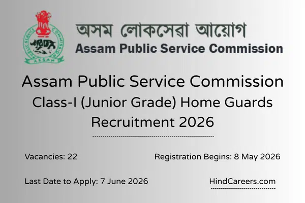 APSC Home Guards Recruitment 2026