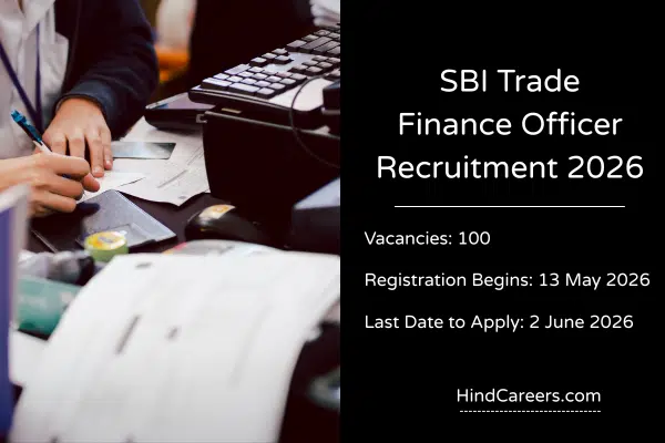 SBI Trade Finance Officer Recruitment 2026